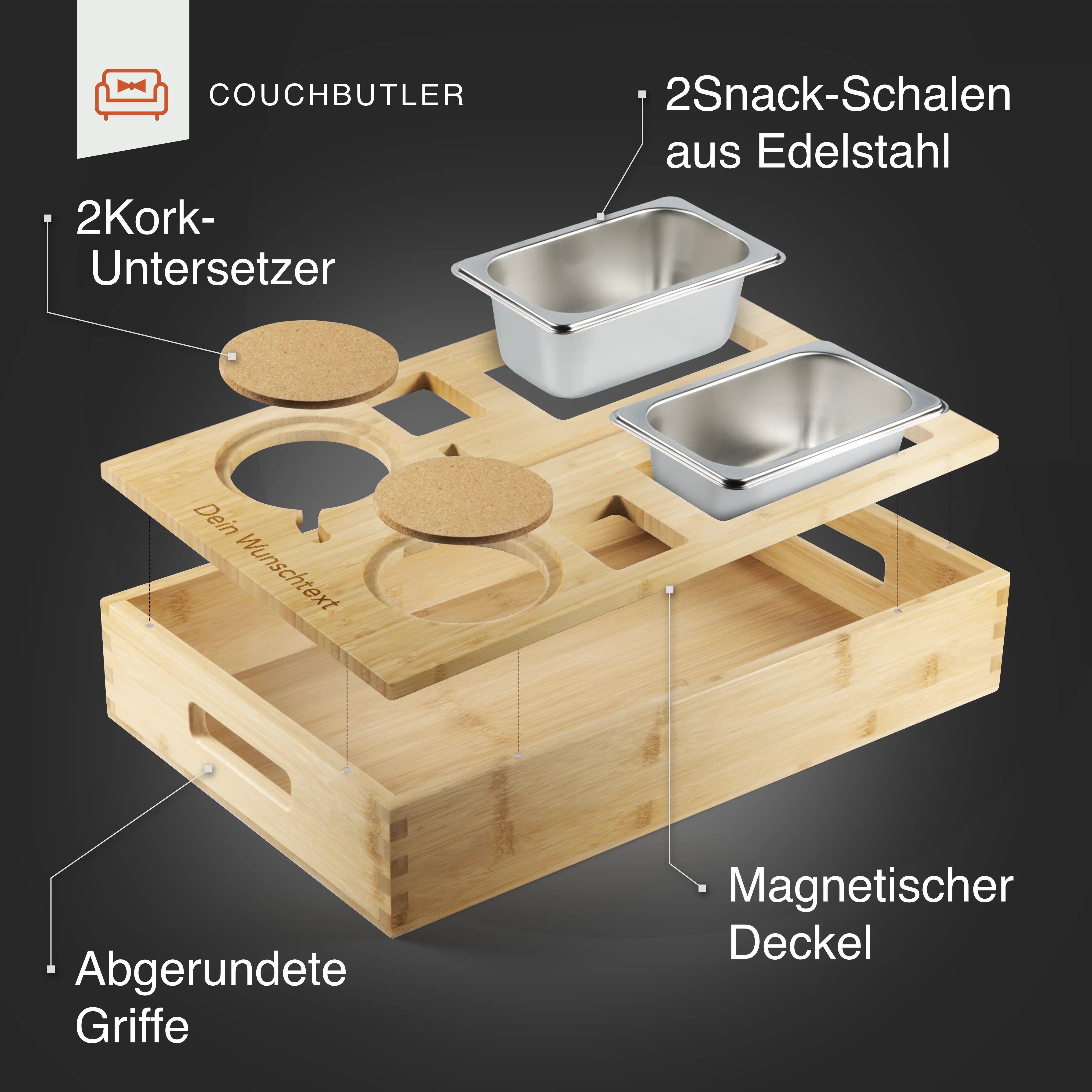 edelstahl geschenk couchbutler couchbar