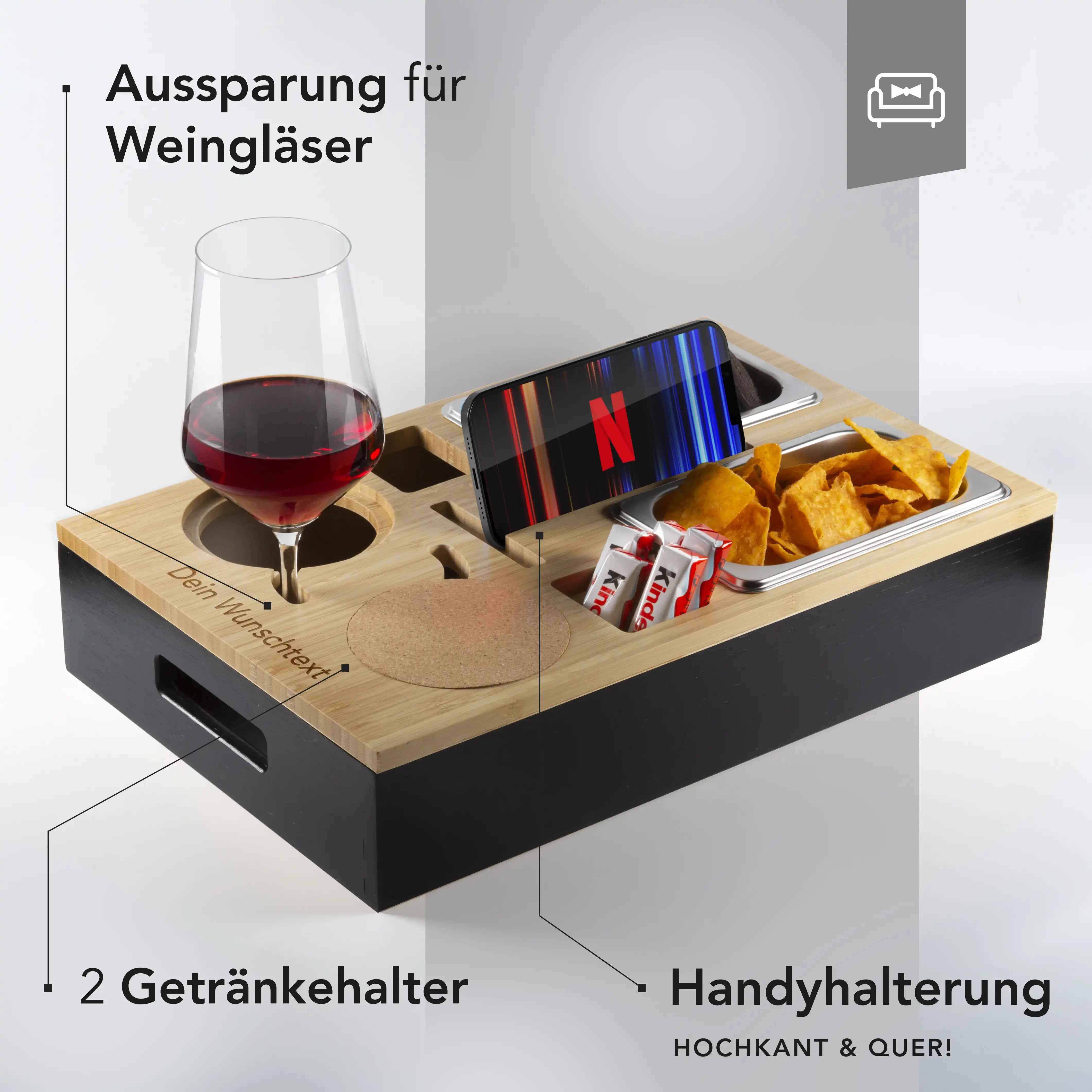 Couchbutler mit Gravur